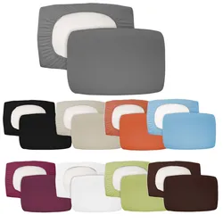 2er Pack Spannbezug Bezug für Nackenkissen Kissen Baumwolle 40x60cm