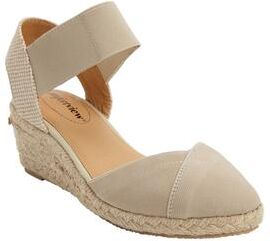 Women's The Abra Stretch Fabric Espadrille by Comfortview in New Khaki (Size 9 M)