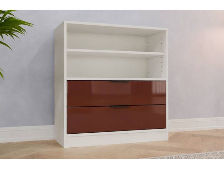 Badezimmer Kommode nach Maß - RAL 8012 Rotbraun - 93x87x38cm - Individuell konfigurieren