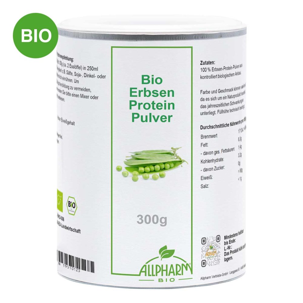 ALLPHARM Vertriebs GmbH Bio Erbsen Protein Pulver Allpharm 19510123