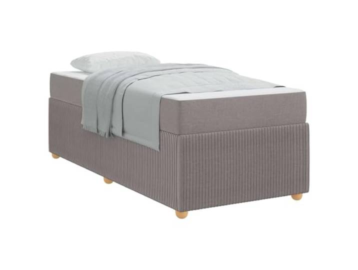 vidaXL Bettrahmen Taupe 90 x 190 cm Stoff