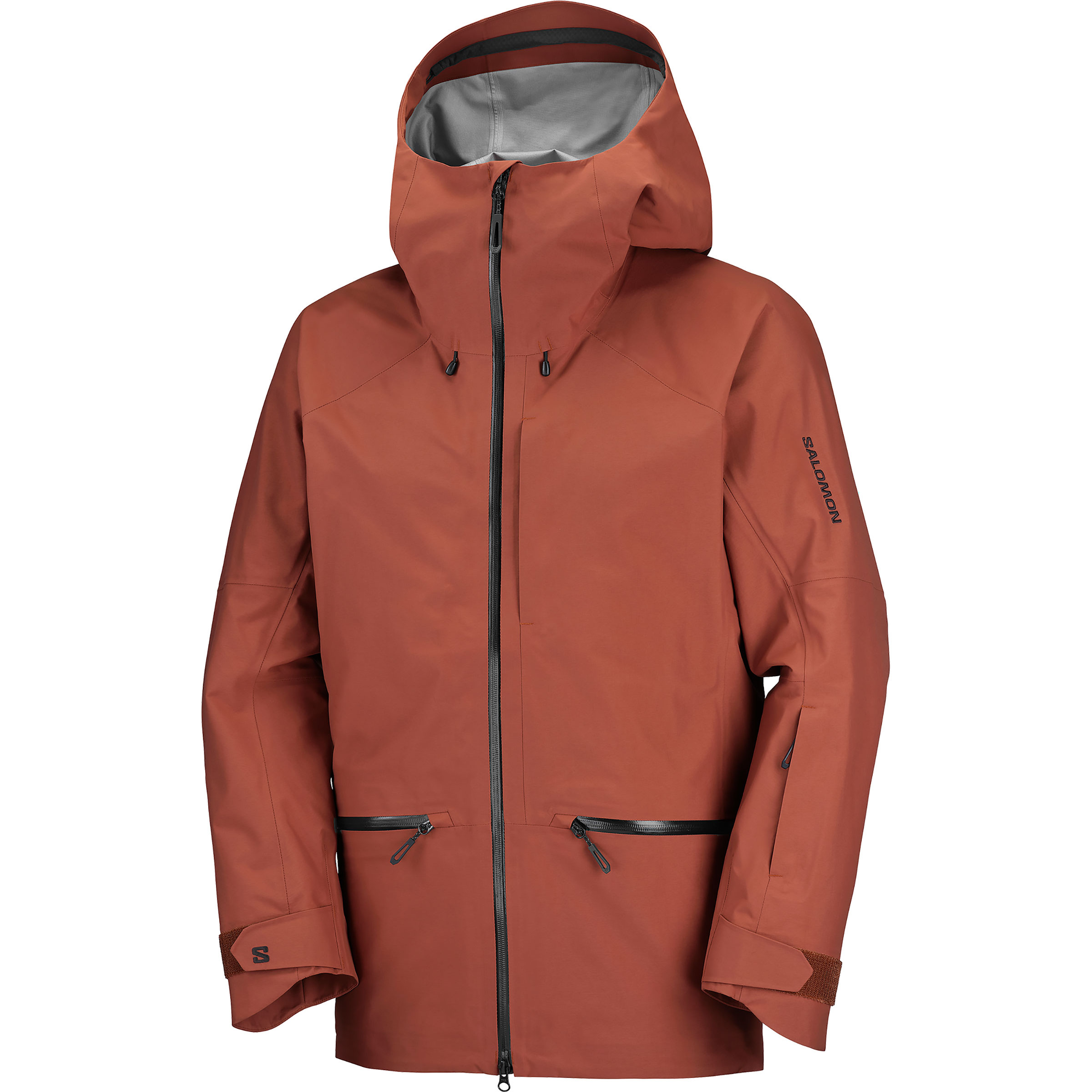 Salomon Absolute 3L Herren Regenjacke braun Größe S Skifahren | Freeride | Bergsteigen Elastisch Wasserabweisend