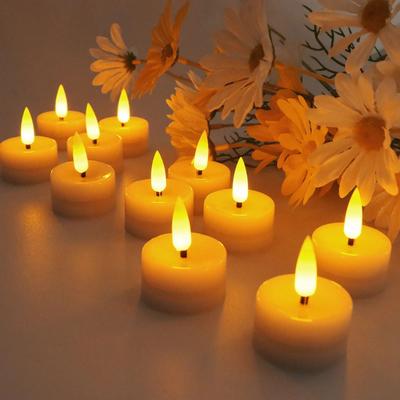 Uplift Treasures 12 And 24 Piece Flameless LED Tea Light Candle Set 12ps Yellow Flashing