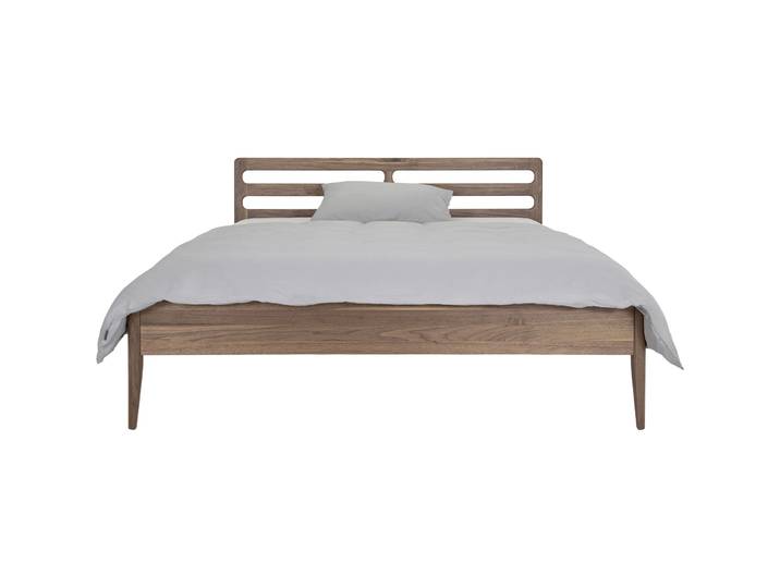 Bett Lund Natur Nussbaum Massivholz 160 x 200 cm