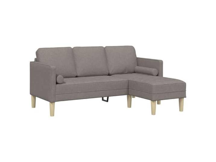 MOTHINESSTO-Ensemble de Canapés avec coussin Taupe Polyester