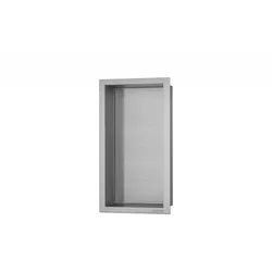ESS BOX 10 Wandnische 15x30x10 cm Edelstahl gebürstet mit LED-Beleuchtung, inkl. Rohbauset, BOX-15x3 BOX-15x30x10-L