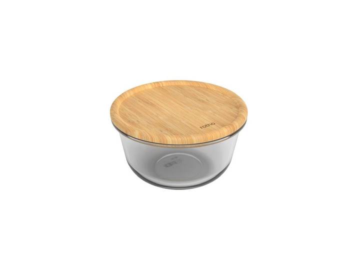 Vorratsdose ROTHO Rotho Glasdose mit Bambusdeckel NALA 1 l, Transparent , transparent, B:6cm H:9cm L:6cm, Lebensmittelaufbewahrungsbehälter, Vorratsdose