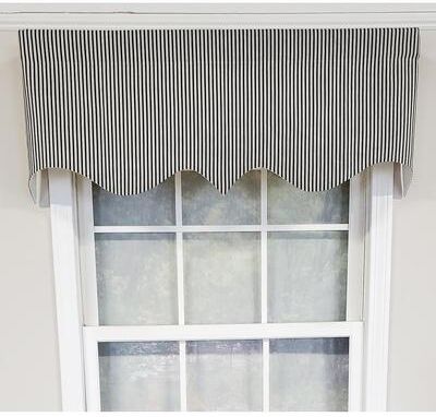 RLF Home Design MG-Ticking Stripe Regal Window Valance