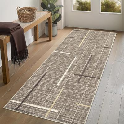 Garvee Layered Linework Geometric Modern Area Rug