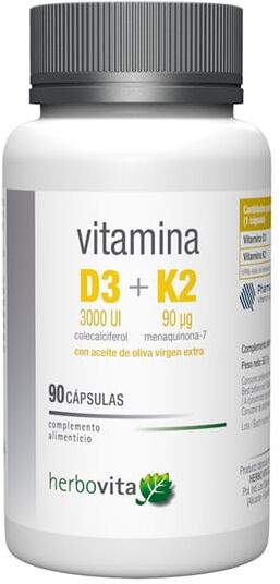 Herbovita Vitamina D3+K2 90 Caps
