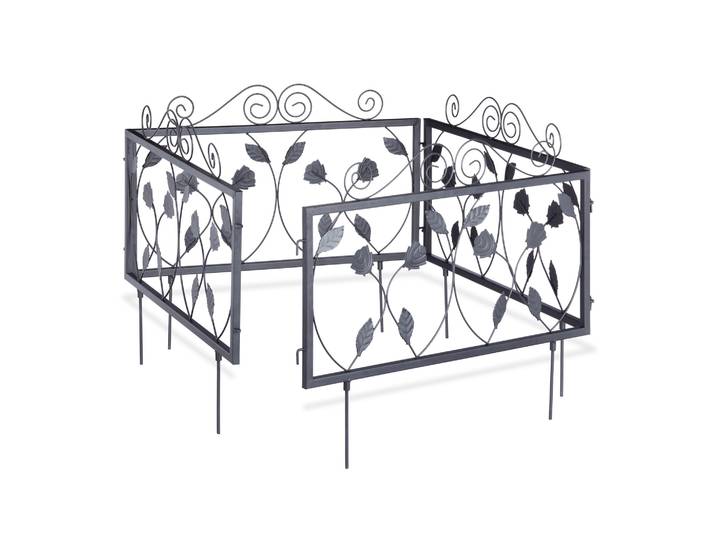 Beetzaun Metall 4er-Set GOTH Schwarz