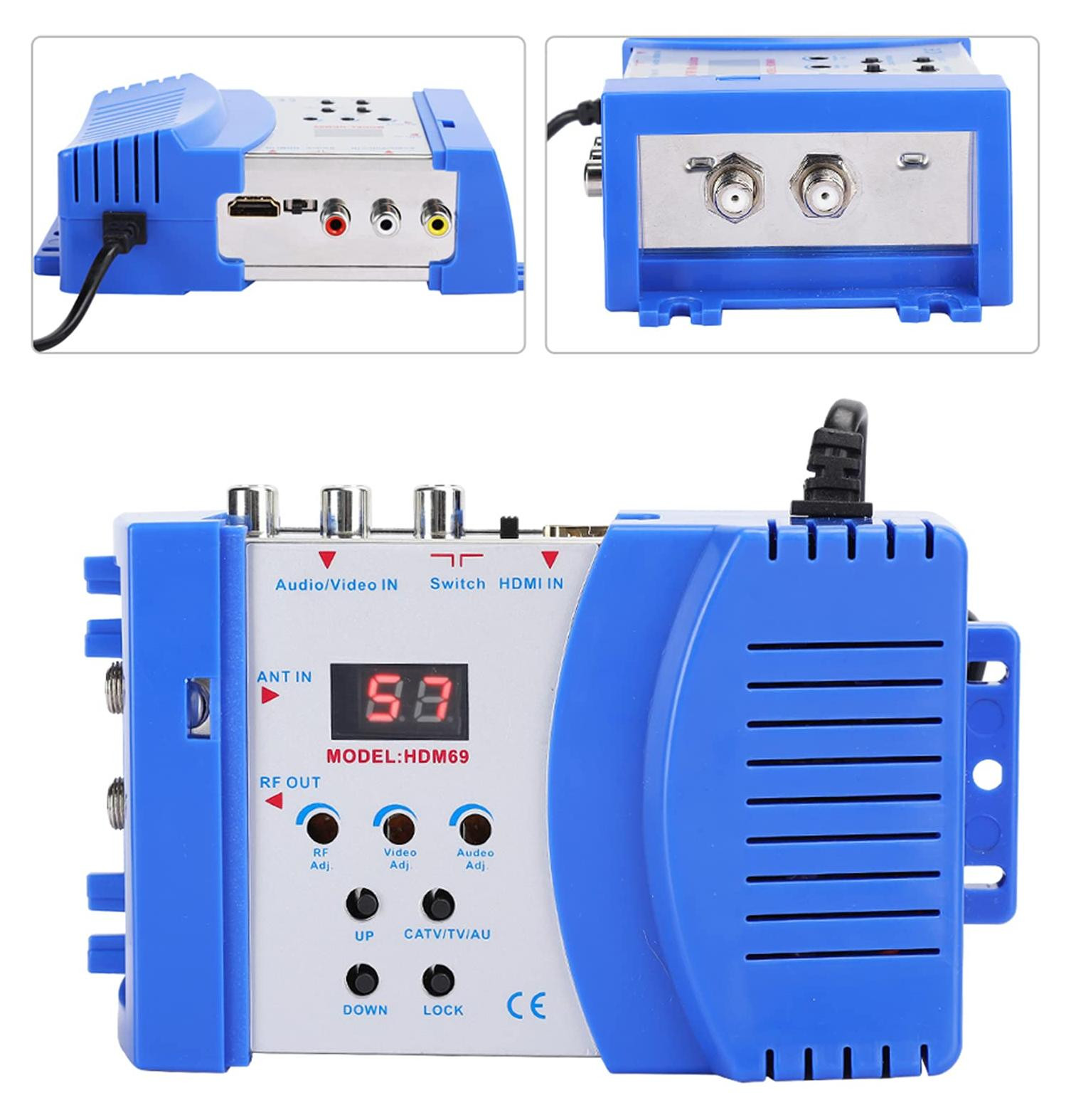 Selius RF-modulator Digitale RF HD Multimedia-interfacemodulator AV naar RF-converter voor PAL-standaard