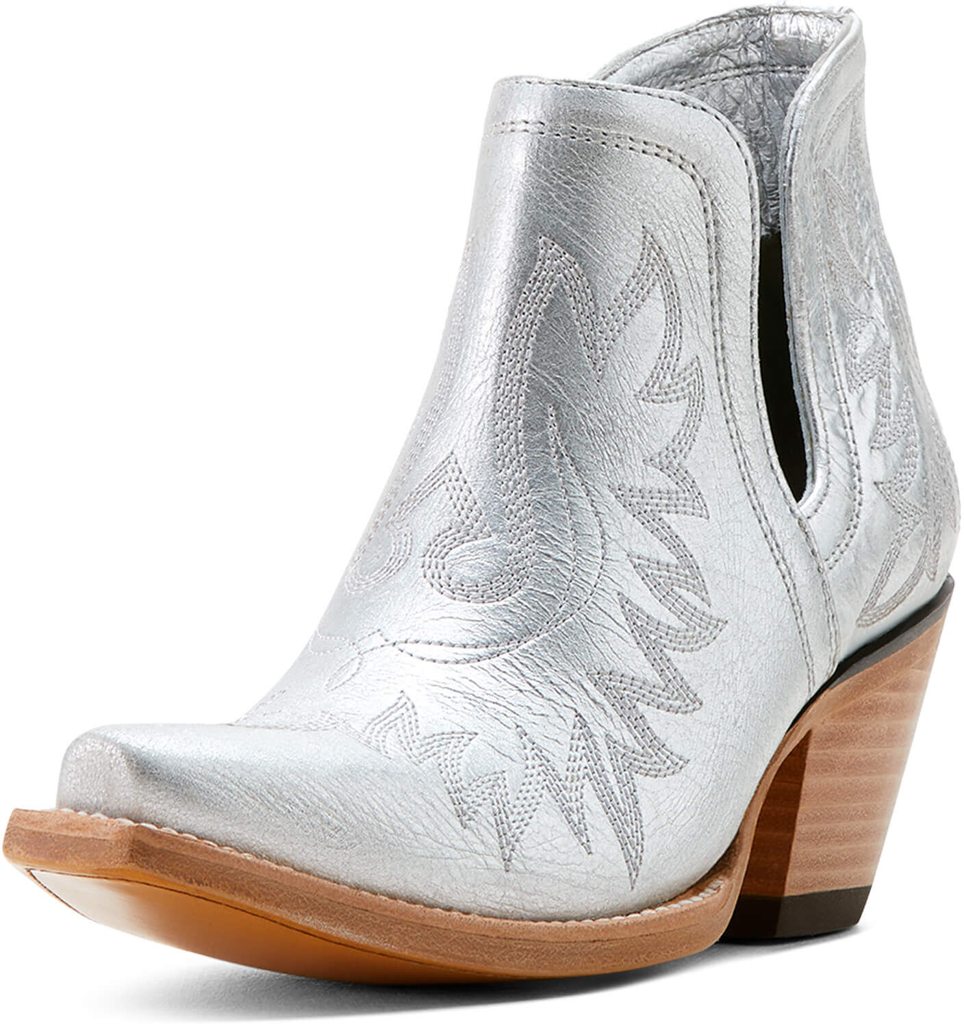 Women's Dixon X Toe Cowgirl Boots in Silver Shine, Size: 6.5 B / Medium by Ariat