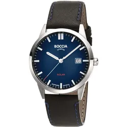 Boccia 3673-01 Herren-Solaruhr Dunkelblau mit Saphirglas