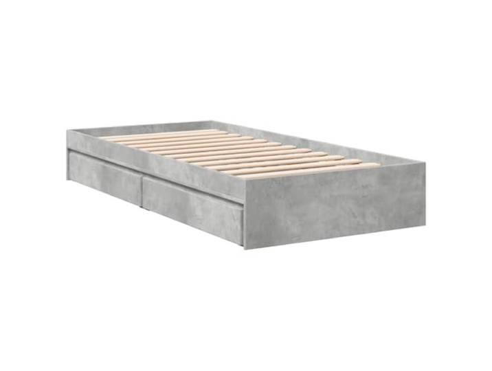 vidaXL Bettgestell mit Schubladen Betongrau 100x200 cm Holzwerkstoff
