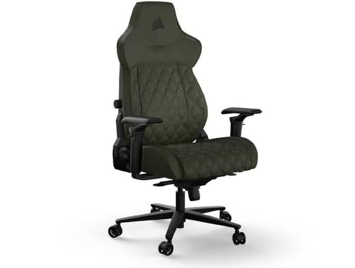 Corsair TC500 Luxe Fauteuil Gaming – Tissu Respirant de Qualité Supérieure – Sièges Larges – Accoudoirs Réglables dans Cinq Directions – Support Lombaire Réglable – Inclinaison 90-135° – Sherwood