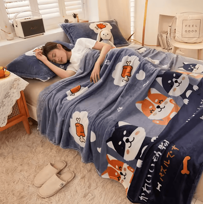 Inspire Curations Cute Strawberry Flannel Throw Blanket 6 180x200cm