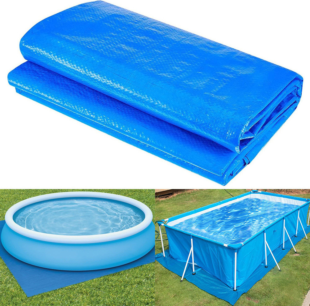 Easy Home Vierkante bodenplaat voor zwembaden, 3,96 x 3,96 meter