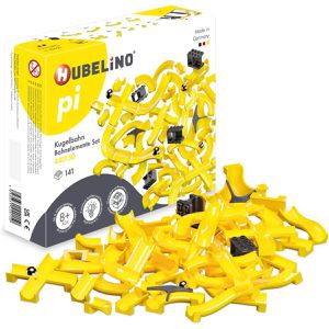 HUBELINO Murmelbahn-Erweiterung pi Kugelbahn Bahnelemente Set, ab 8 Jahre, mit 137 Bauteilen und 4 Kugeln