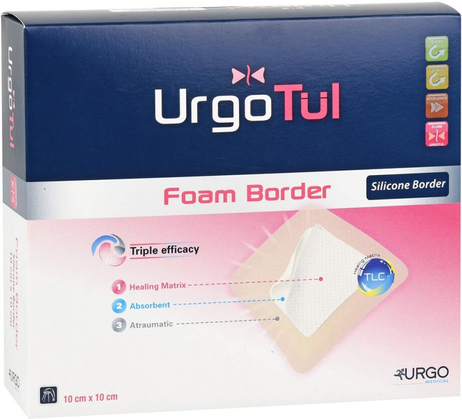 Urgotül Foam Border 10x10 cm Verband 10stk