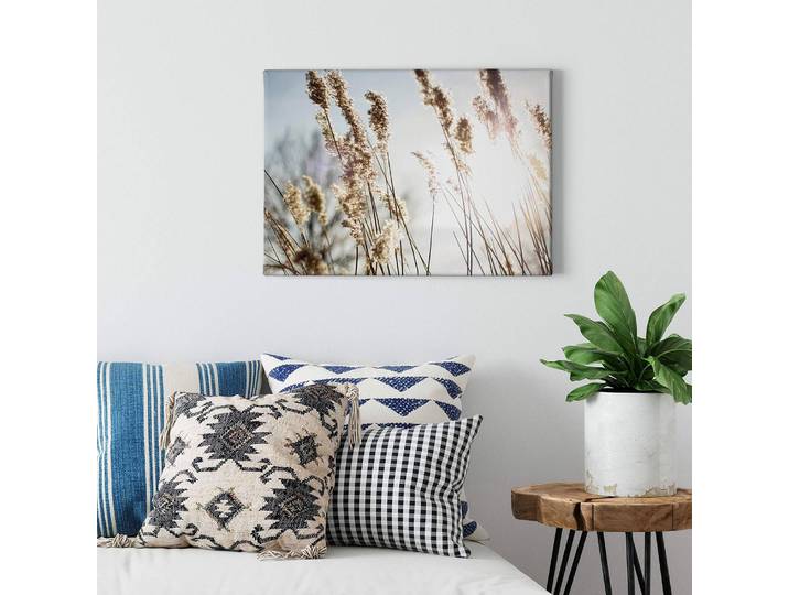Impression sur toile Natur Pampas Grass Polyester PVC / Épicéa Bleu 70 x 50cm