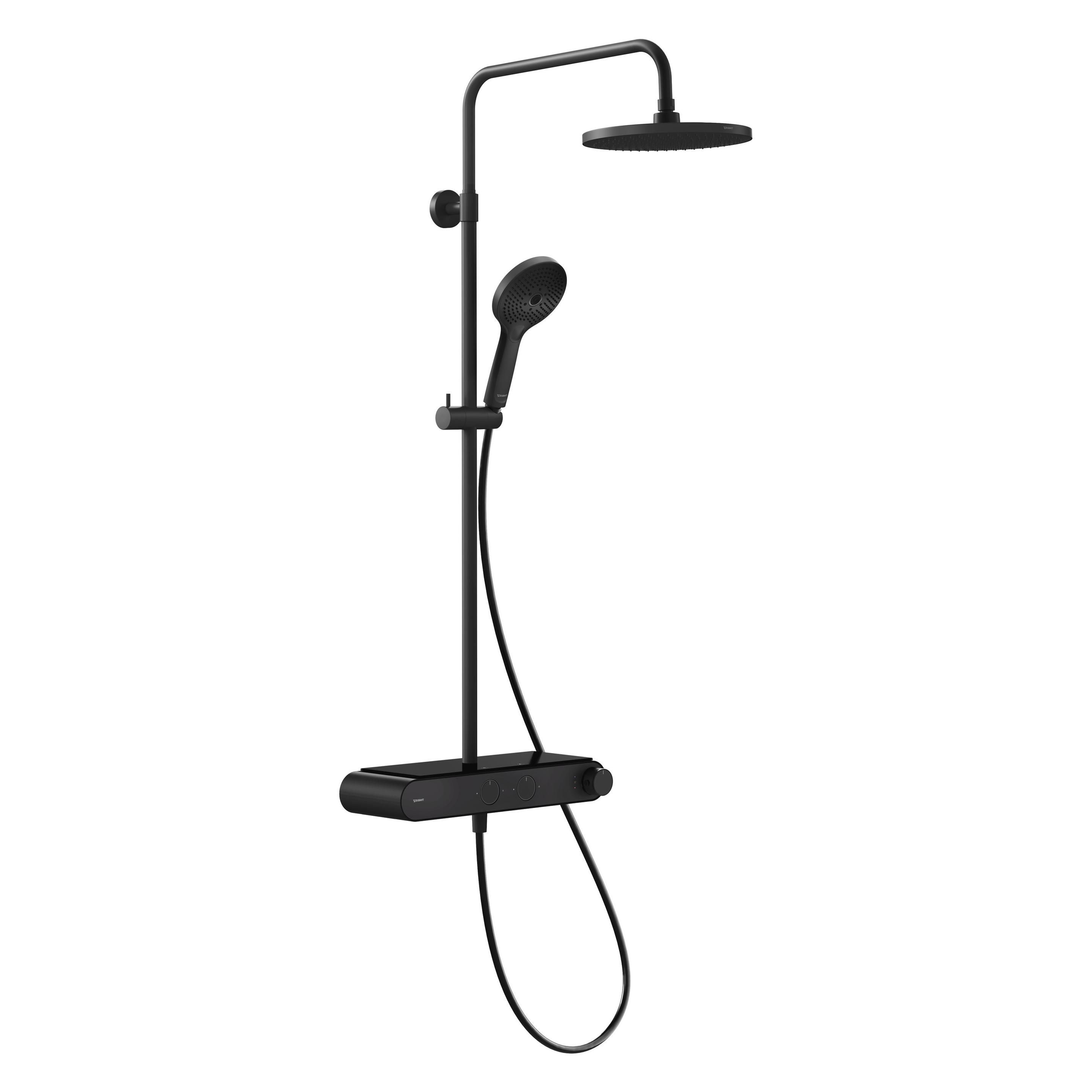 Duravit Shower Systems système de douche Shelf 1050 thermostat de douche, 2 consommateurs, noir mat (TH4380008046)