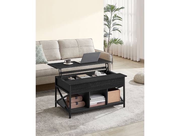 Table basse pliante A 100cm Gris/Noir/Noir