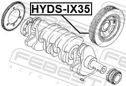 Febest Riemenscheibe, Kurbelwelle Hyds-Ix35 Für Hyundai Chrysler