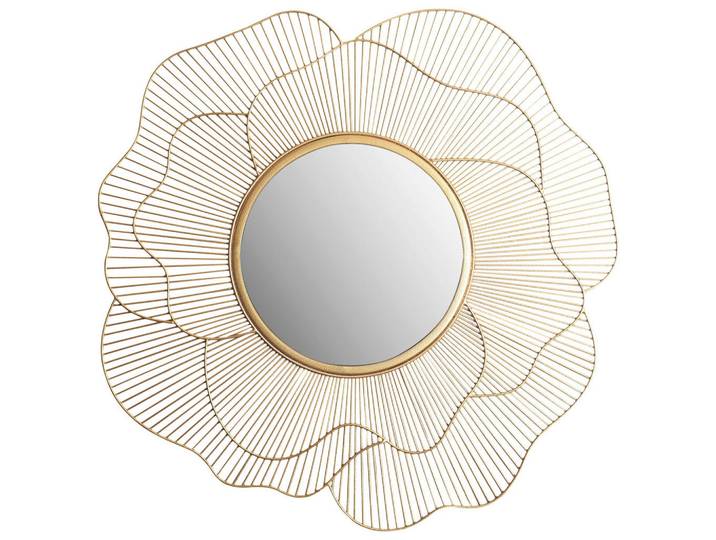 Mid.you Wandspiegel, Goldfarben, Glas, rund, 77x77x2.5 cm, Spiegel, Wandspiegel