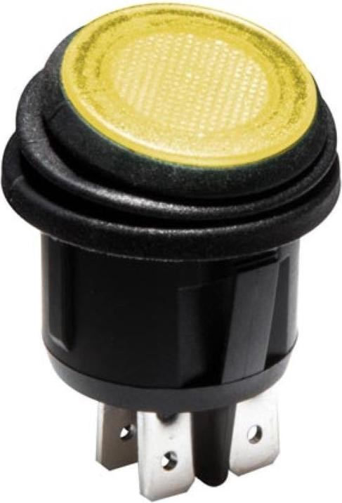 Perel Aan/uit-schakelaar met oranje LED-verlichting - 2P DPST - 12V
