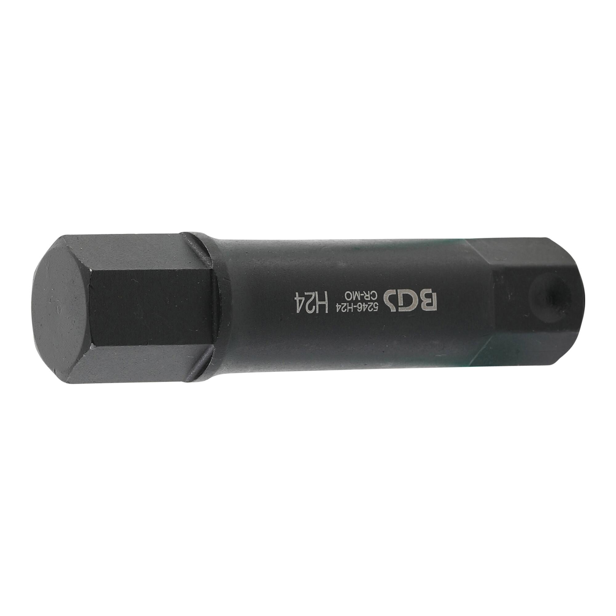 BGS Bit 5246-H24, Länge 100 mm, Antrieb Außensechskant 22 mm, Innensechskant 24 mm ; BGS technic)