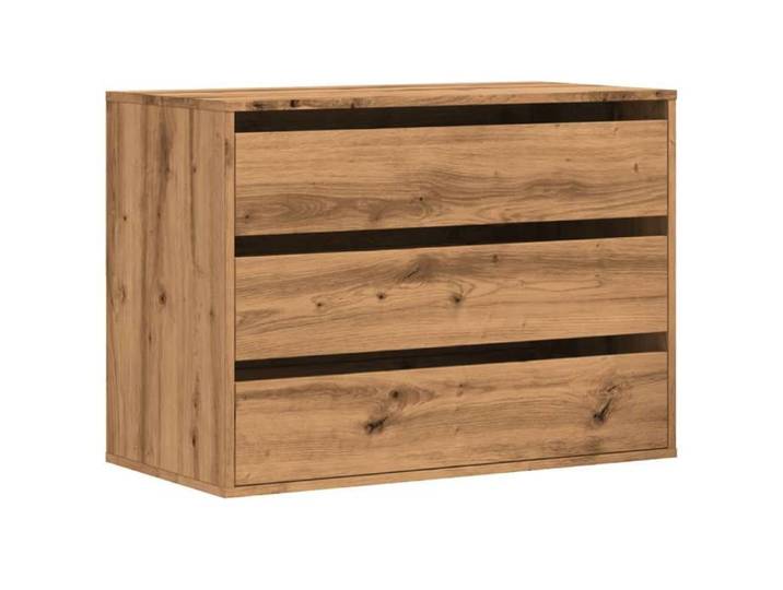 Buffet-Meuble de rangement-Commode d'angle chêne artisanal 80x41x58cm - Bois d'ingénierie NEUF - BM 7218498