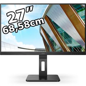AOC Monitor 27P2Q, 27 Zoll, Full HD 1920 x 1080 Pixel, 4 ms, 75 Hz