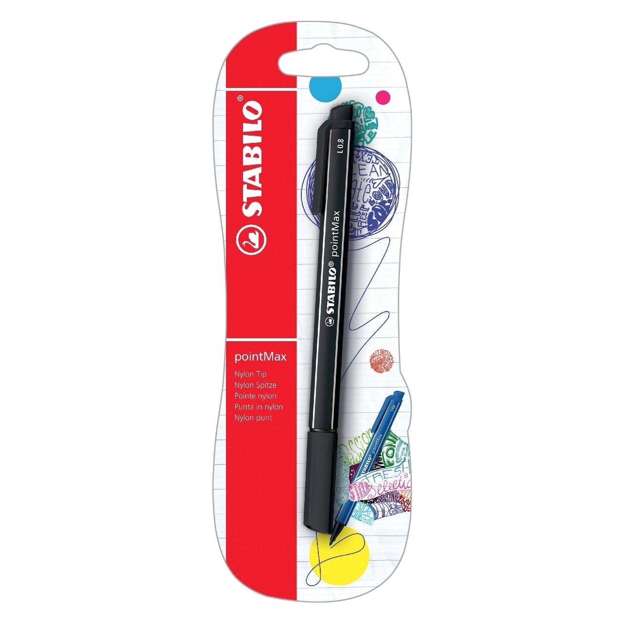 Stabilo Filzschreiber - pointMax - Einzelstift - schwarz (1x) (B-50371-10)