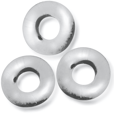 Oxballs Fat Willy - 3-pack Jumbo Cockrings - Clear