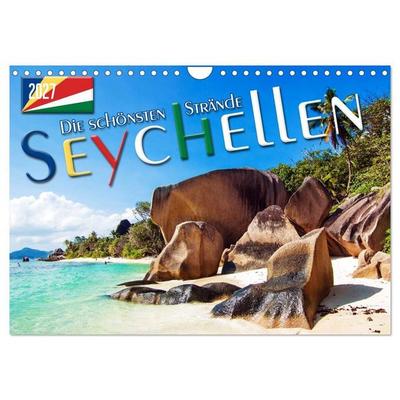 Seychellen - Die schönsten Strände (Wandkalender 2027 DIN A4 quer), CALVENDO Monatskalender