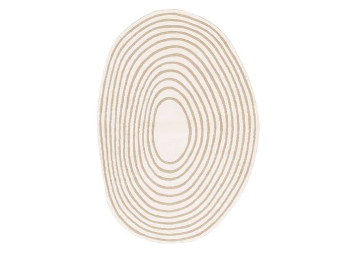 Tapis contemporain de forme organique - 160x230cm beige polypropylène