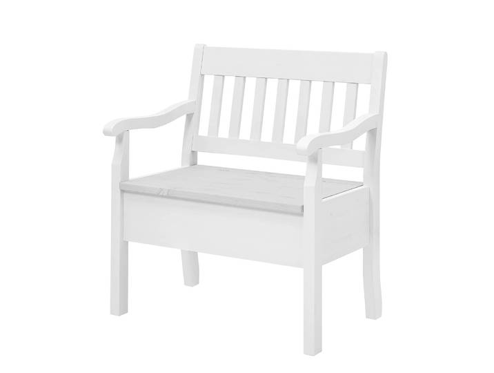 Banc Boston 83cm Blanc/Epicéa blanc Avec accoudoirs