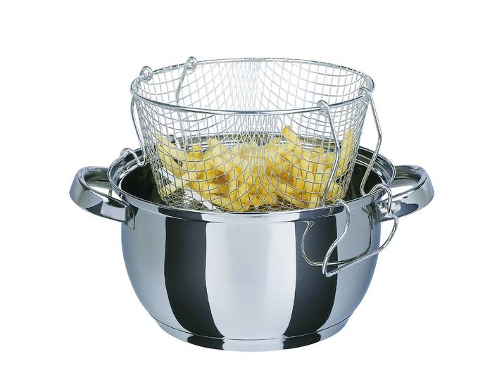 Frittiertopf Gusow 2-teilig 29 x 22 x 28cm Silber