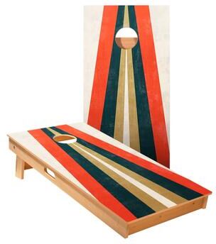 Skip's Garage Triangle Design Cornhole Boards