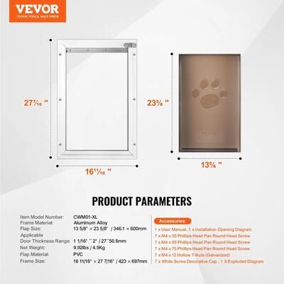 Uplifted Finds SucceBuy Professional Aluminum Pet Door System xl