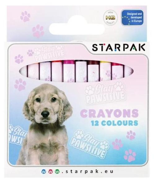 STARPAK Kleurpotloden met 12 kleuren, Doggy