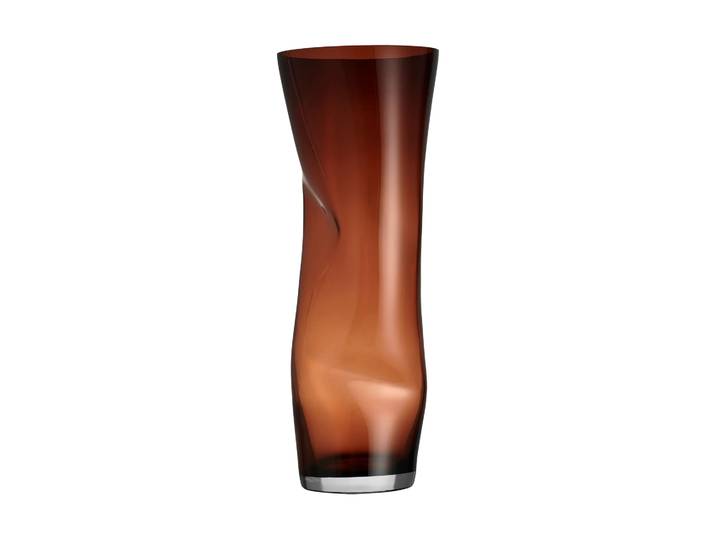 Orrefors Vase Squeeze Sunset brown