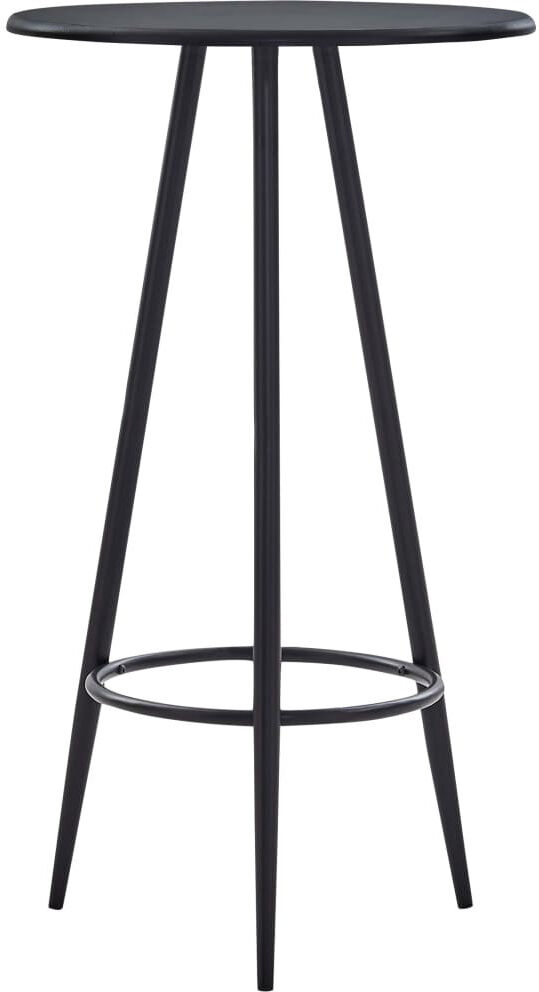Ebern Designs Addi Round Metal Base Dining Table Black
