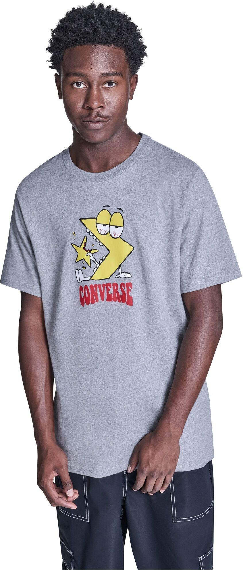Converse Camiseta de hombre Munchies Chevron Tee .  Gris