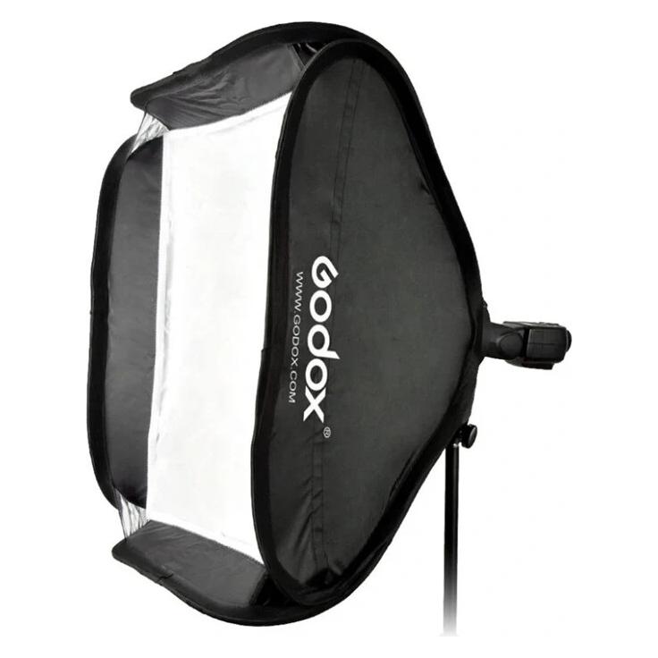 Godox Kit Type-S Blitzadapter (Bowens) mit Softbox 80X80cm und Wabengitter (Softbox) (D103062)