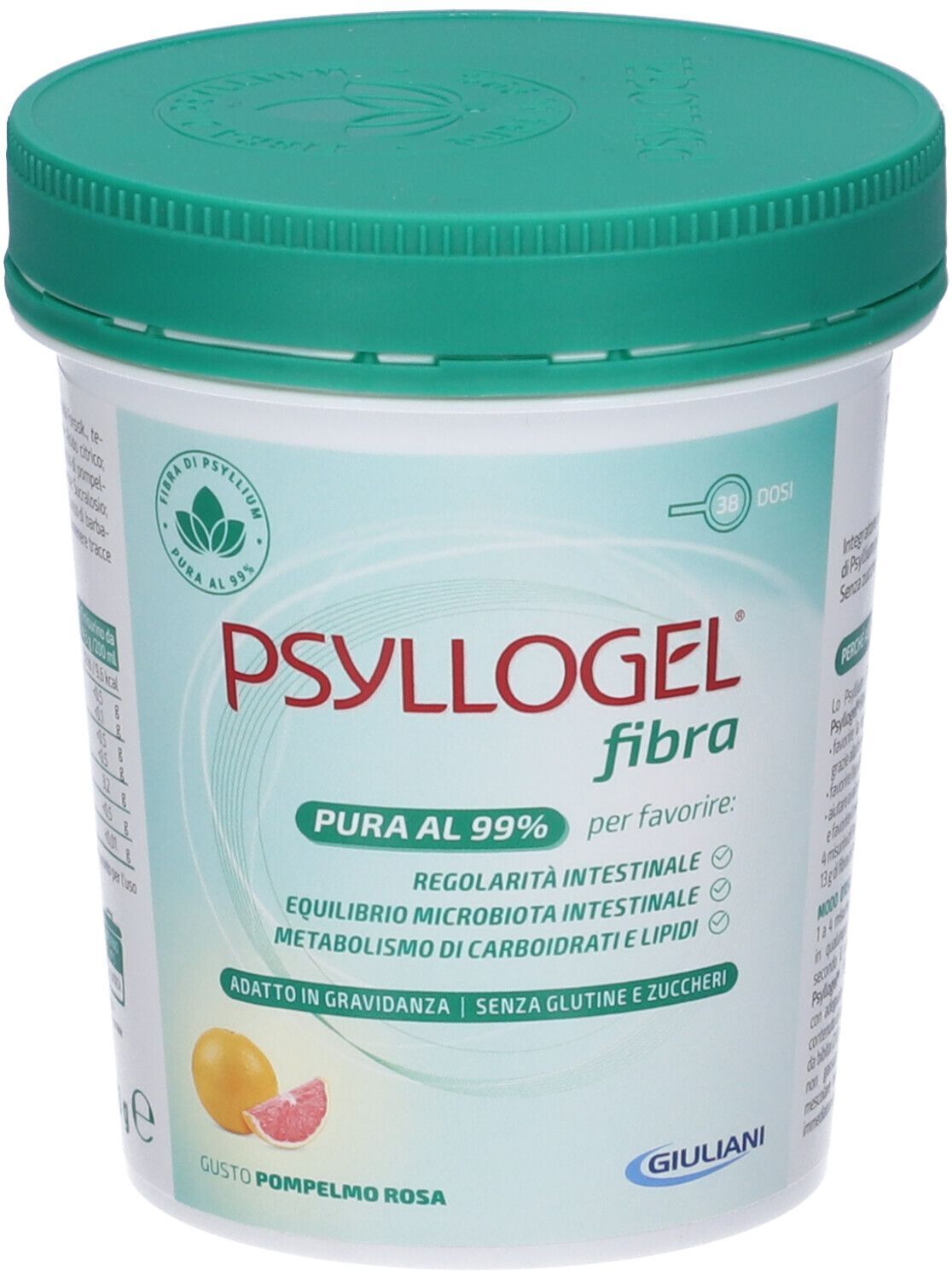 GIULIANI SpA Psyllogel Fibra Vaso Gusto Pompelmo Rosa, 170 g