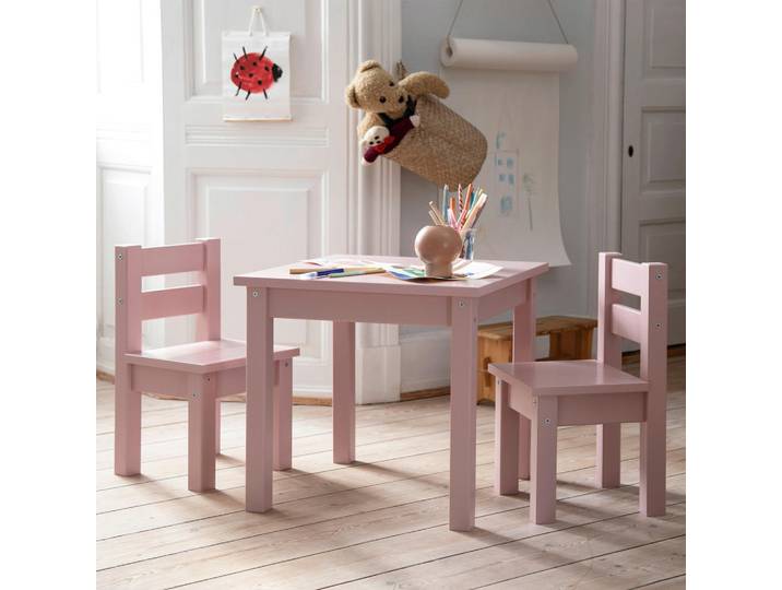 Mid.you Kindersitzgruppe, Rosa, Holz, Kiefer, teilmassiv, Kinderzimmer & Jugendzimmer, Kindermöbel, Kindersitzmöbel & Kindertische, Kindersitzgruppen