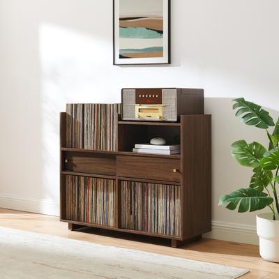 Crosley Furniture Crosley Dylan Record Player Cabinet With Vinyl And Cd Storage