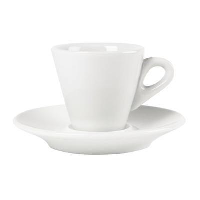 Gastronoble Olympia Whiteware Espressotassen + Untertassen - 6cl - 12 Sets